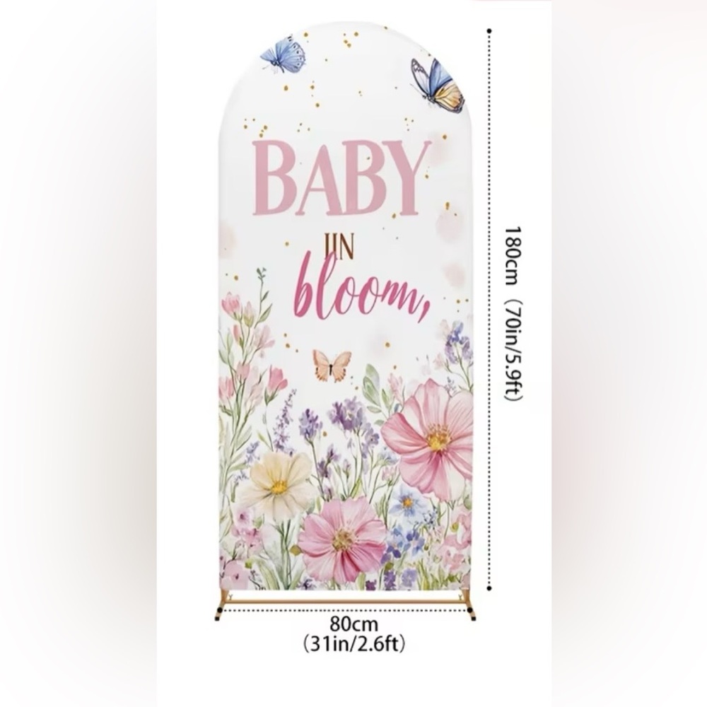 Baby in Bloom Arch Slip Cover approx 6ft NIP - Picture 2 of 5